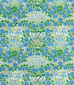 Campanula Fabric / Peacock / Opal - Just Fabrics