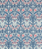Bluebell Fabric / Indigo / Rose - Just Fabrics