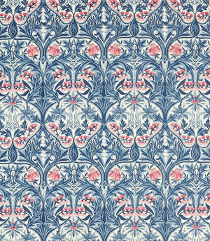 Bluebell Fabric / Indigo / Rose