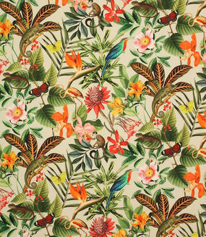 Lima Jungle Outdoor Fabric / Natural