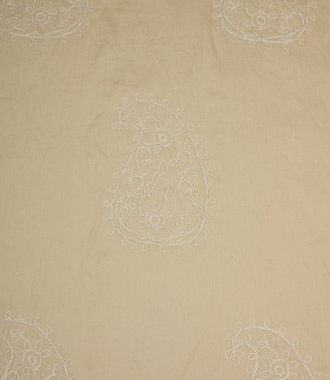 Kashmir Fabric / Stone / Ivory - Just Fabrics
