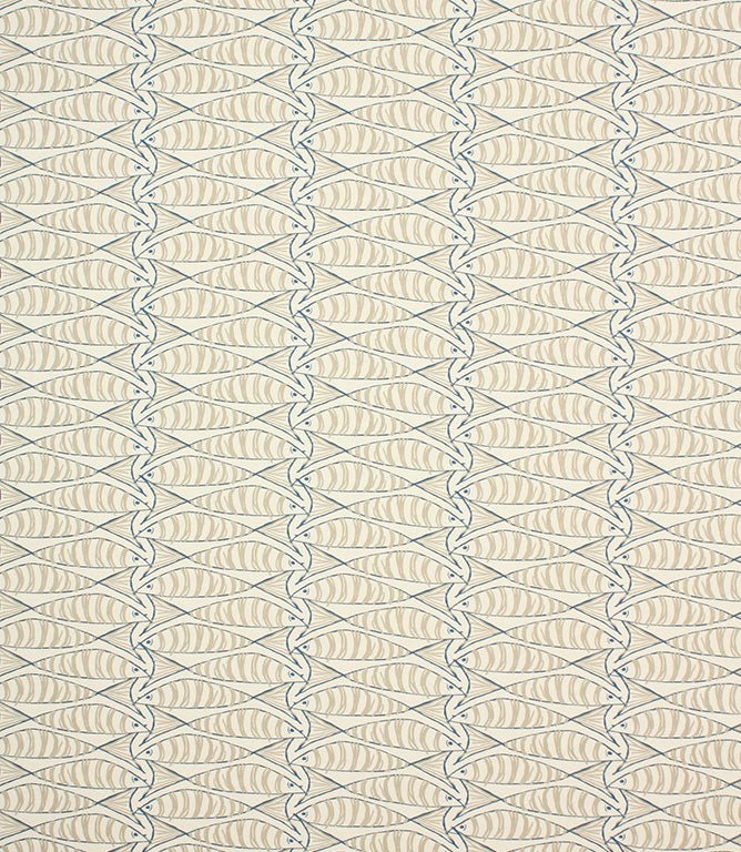Cornish Sardines Fabric / Beige - Just Fabrics