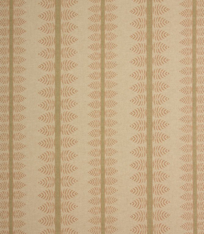 Bella Stripe Fabric / Green & Blush - Just Fabrics