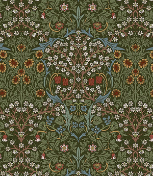 Blackthorne Oilcloth Fabric / Forest