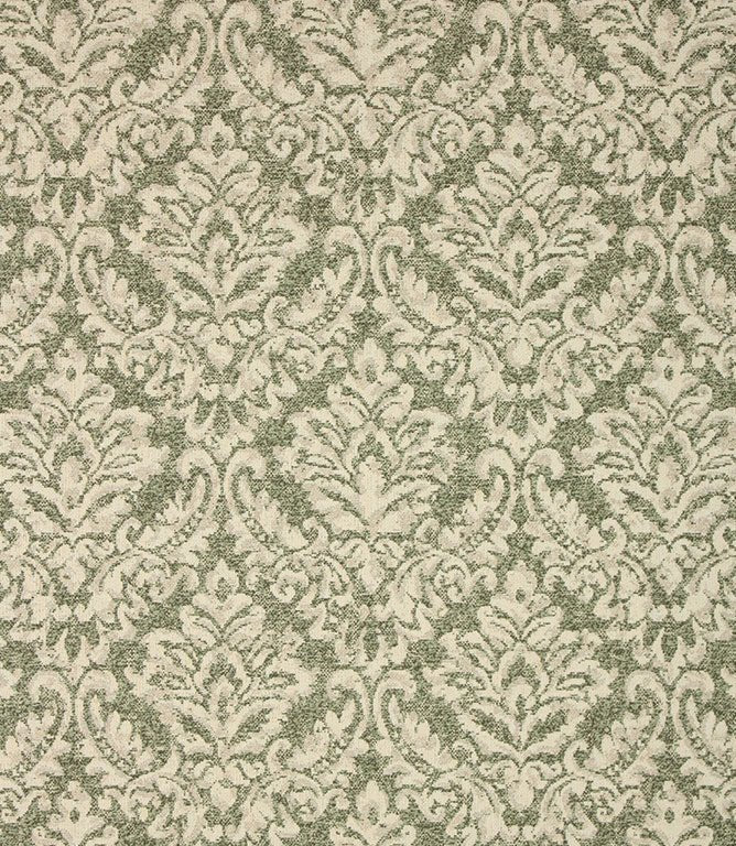 Hester Damask Fabric / Mint - Just Fabrics