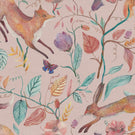 Leaping Into The Fauna Fabric / Blush - Just Fabrics