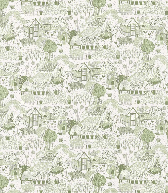 The Allotment Fabric / Fennel - Just Fabrics