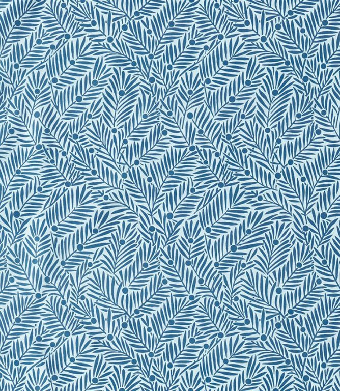 Yew & Aril Fabric / Indigo - Just Fabrics
