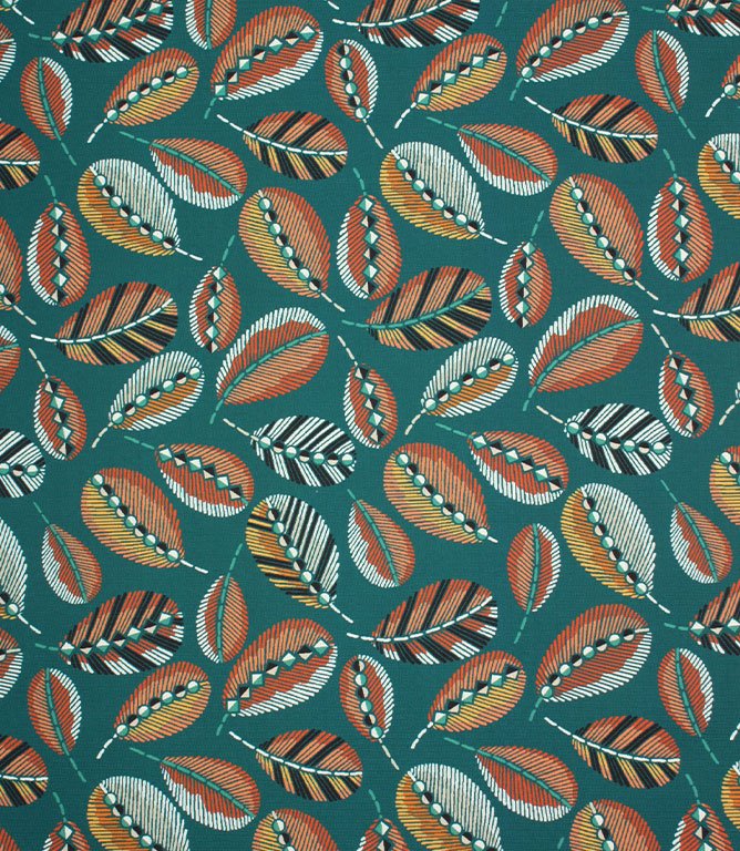 Feather Outdoor Fabric / Petrol - Just Fabrics