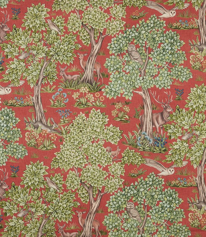 Woodland Retreat Fabric / Lava - Just Fabrics