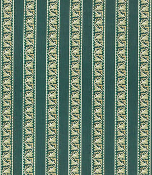 Red Car Stripe Fabric / Emery Blue