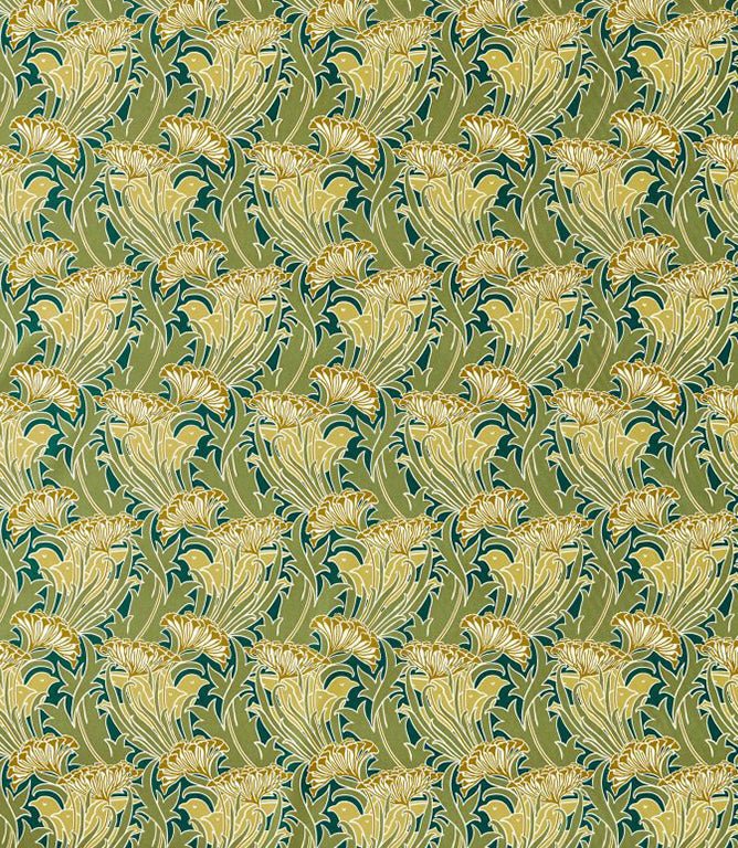 Laceflower Fabric / Pistachio / Lichen - Just Fabrics