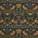 Strawberry Thief Chenille Tapestry Fabric / Marine - Just Fabrics