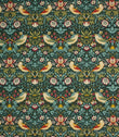 Strawberry Thief Fabric / Dark Green - Just Fabrics