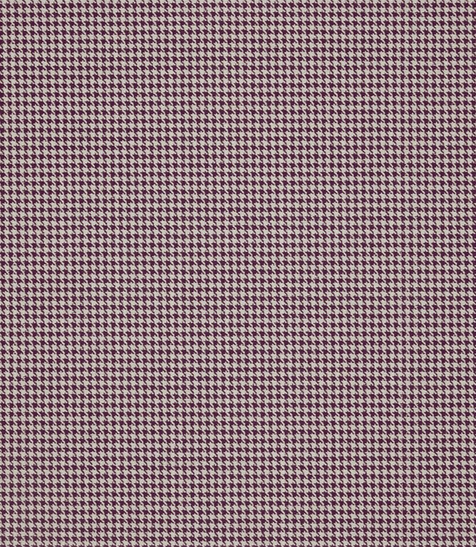 Houndstooth FR Fabric / Mulberry - Just Fabrics