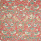 Strawberry Thief Linen Fabric / Crimson - Just Fabrics