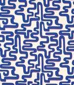Meander Fabric / Lapis / Spinel - Just Fabrics