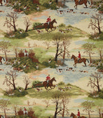 Horse and Hound Tapestry Fabric / Multi - Just Fabrics