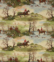 Horse and Hound Tapestry Fabric / Multi - Just Fabrics