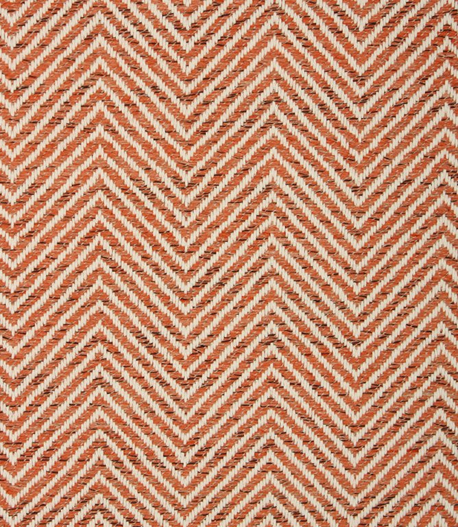 Kingham Herringbone Fabric / Terracotta - Just Fabrics