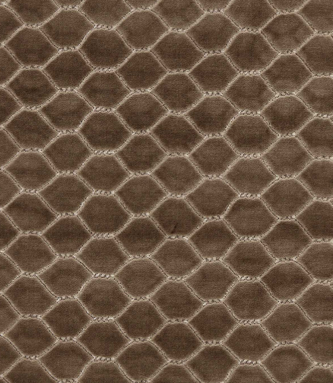 Faraday Velvet Fabric / Walnut - Just Fabrics