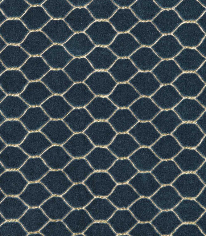 Faraday Velvet Fabric / Atlantic - Just Fabrics