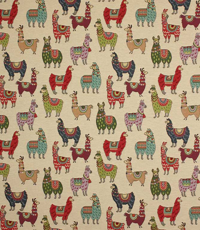 Alpaca Tapestry Fabric / Multi - Just Fabrics
