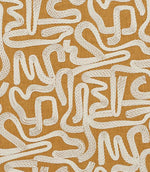 Script Fabric / Ochre - Just Fabrics