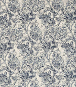 Fringed Tulip Toile Fabric / Woad - Just Fabrics