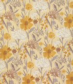 Fleur FR Fabric / Ochre - Just Fabrics