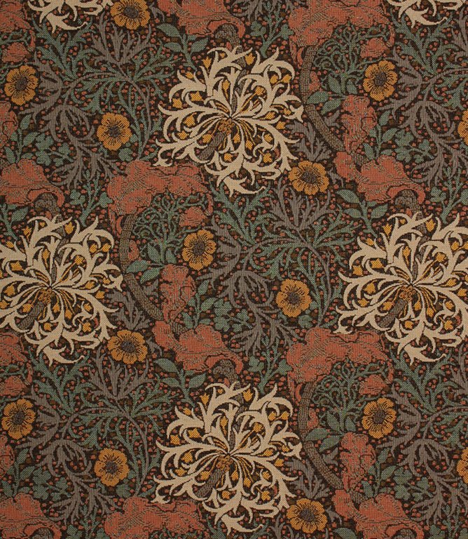 Seaweed Tapestry Fabric / Adriatic - Just Fabrics