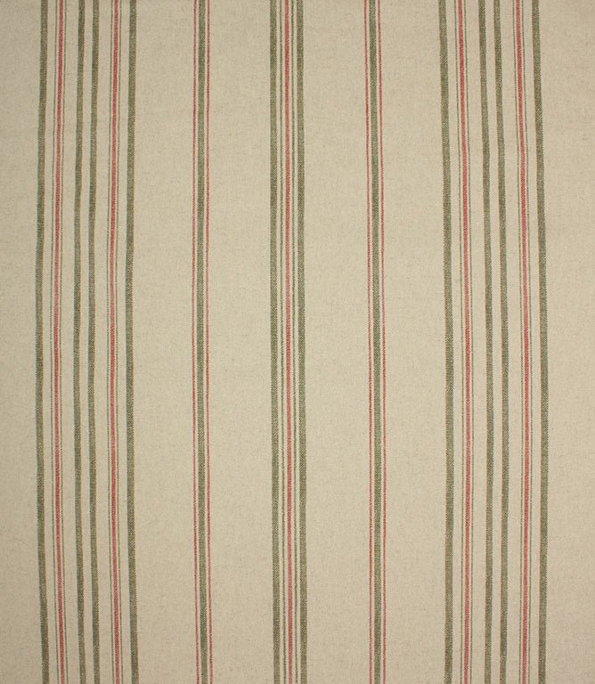 Thomas Stripe Fabric / Red - Just Fabrics