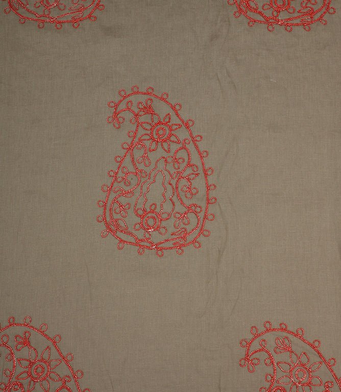 Kashmir Fabric / Grey / Rose - Just Fabrics