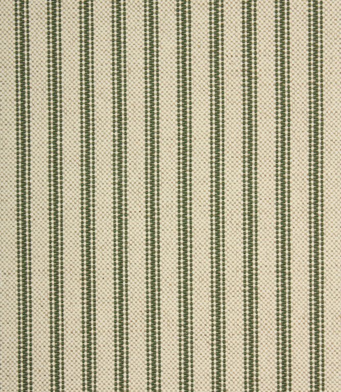 JF Linen Ticking Fabric / Sap Green - Just Fabrics