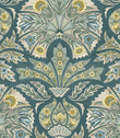 Arabesque FR Fabric / Teal - Just Fabrics