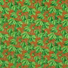 Dappled Leaf Fabric / Emerald / Amber - Just Fabrics