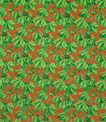 Dappled Leaf Fabric / Emerald / Amber - Just Fabrics