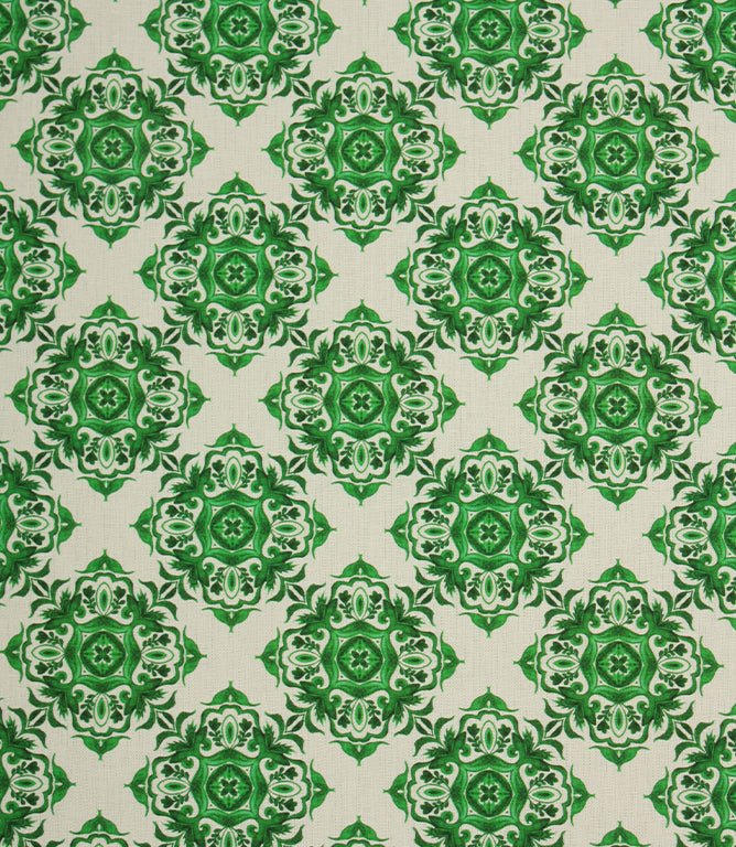 Trellis Bloom Outdoor Fabric / Green - Just Fabrics
