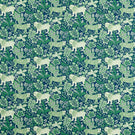 Rumble In The Jungle Fabric / Midnight / Mint Leaf - Just Fabrics