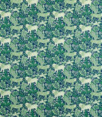 Rumble In The Jungle Fabric / Midnight / Mint Leaf - Just Fabrics