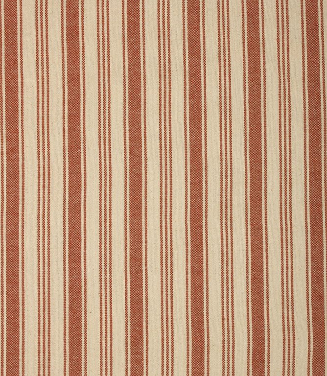 Aldsworth Stripe Fabric / Terracotta - Just Fabrics