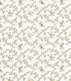 Trelliage Fabric / Chamomile / Chalk