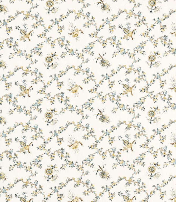 Trelliage Fabric / Chamomile / Chalk - Just Fabrics