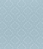 Lymington Damask Fabric / Sky Blue - Just Fabrics