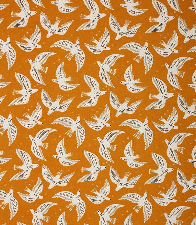 Starlit Doves Fabric / Peanut - Just Fabrics