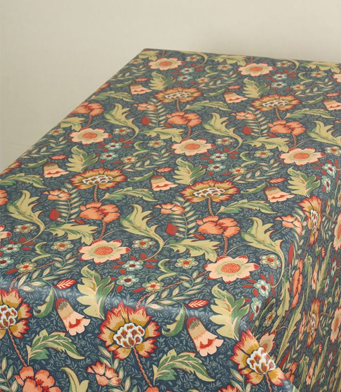 Morris Matt PVC Fabric / Navy - Just Fabrics