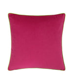 Meridian Hot Pink / Lime Velvet Cushion - Just Fabrics