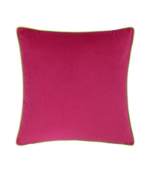 Meridian Hot Pink / Lime Velvet Cushion