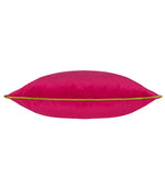 Meridian Hot Pink / Lime Velvet Cushion - Just Fabrics