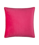 Meridian Hot Pink / Red Velvet Cushion - Just Fabrics